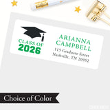 Graduation Cap Graduation Address Labels: Choose A Color!