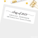 Script Class of 2025 Graduation Address Labels