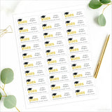 Gold Class of 2025 Graduation Address Labels