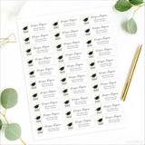 Script Graduation Cap Address Labels