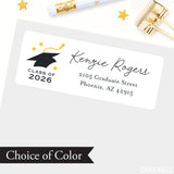 Script & Graduation Cap Class of 2026 Address Labels
