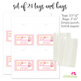 Pink Ghost "BOO-tiful Halloween" Paper Tags and Bags