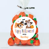 English Bulldogs Happy Halloween Stickers