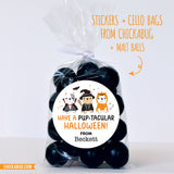 Cute Puppies "Pup-tacular Halloween" Stickers