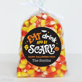 "Eat, Drink and Be Scary" Halloween Stickers