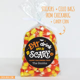 "Eat, Drink and Be Scary" Halloween Stickers