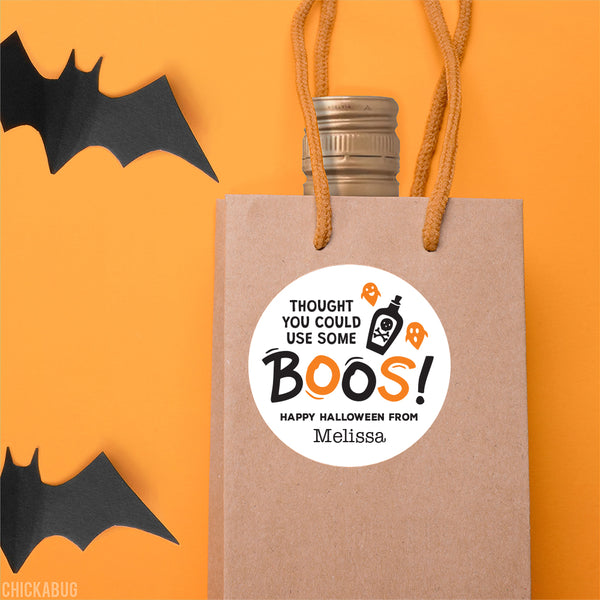 "Thought You Could Use Some BOOs" Halloween Stickers