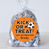 "Kick Or Treat" Soccer Halloween Stickers