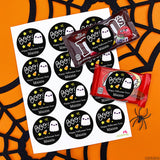 "Boo!" Ghost Halloween Stickers (Black)