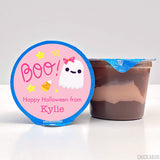 Pink Boo! Ghost Halloween Stickers