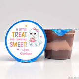Pink "A Little Treat For Someone Sweet" Halloween Stickers