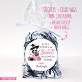 "Bugs, Kisses & Sweet Halloween Wishes" Stickers