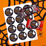"Hey Boo!" Ghost Halloween Stickers