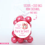 "Trick Or Treat, You're Too Sweet" Halloween Stickers