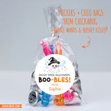 Cute Ghost "BOO-bles" Halloween Bubble Stickers