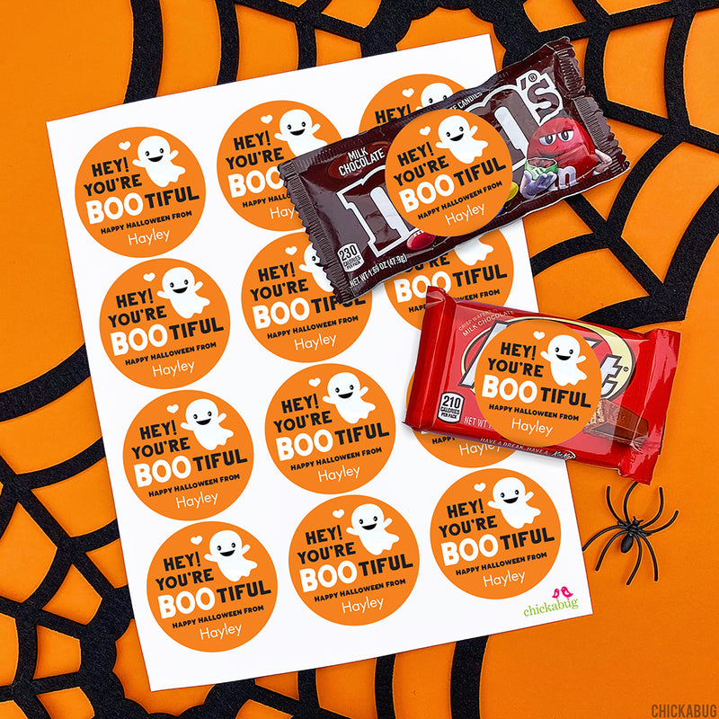 "You're BOOtiful" Halloween Stickers