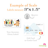 "Trick or Treat" Rice Treat Halloween Labels