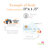 Monster Truck "Wheelie Good Halloween" Labels
