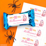 Pink Ghost "BOO-tiful Halloween" Labels