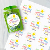Happy Sun Last Day of School Stickers