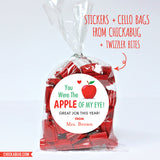 "Apple of My Eye" Last Day of School Teacher Stickers