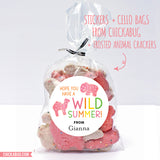 Animal Crackers "Wild Summer" Last Day of School Stickers