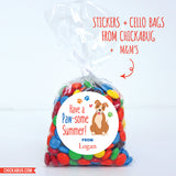 "Paw-some Summer" Dog Last Day of School Stickers