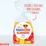 "Pawsome Summer" Puppy Last Day of School Stickers