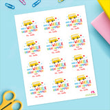 School Bus Last Day of School Stickers