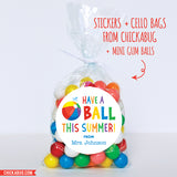 Beach Ball Last Day of School Stickers