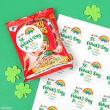 Rainbow and Shamrock St. Patrick's Day Stickers
