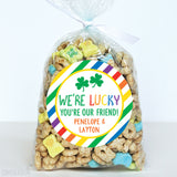 "I'm Lucky You're My Friend" Rainbow St. Patrick's Day Stickers