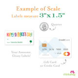 Rainbow Writing St. Patrick's Day Gift Labels