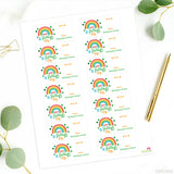 Hand Drawn Rainbow St. Patrick's Day Gift Labels