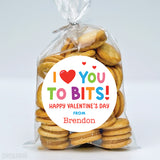 "I Love You To Bits" Valentine's Day Stickers