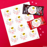 Sun "You Brighten My Day" Valentine's Day Stickers