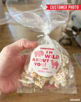 Animal Crackers "I'm Wild About You" Valentine's Day Stickers