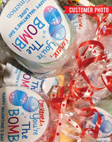 Blue Bath Bomb Valentine's Day Stickers