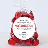 "I'm Told I Must Give You a Valentine" Stickers
