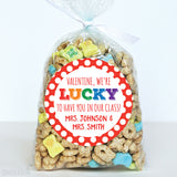 "Lucky To Have You In My Class" Valentine's Day Stickers