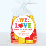 "I Love Having You in My Class" Valentine's Day Stickers