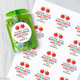 "Awesome-sauce" Applesauce Valentine's Day Stickers