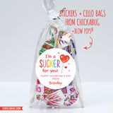 "Sucker For You" Lollipop Valentine's Day Stickers