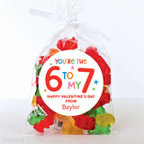 "You're the 6 to My 7" Valentine's Day Stickers
