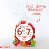 "You're the 6 to My 7" Valentine's Day Stickers
