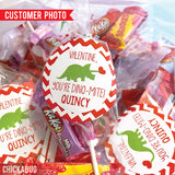 Dinosaur Valentine's Day Stickers