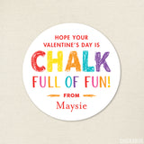 "Chalk Full of Fun" Valentine's Day Stickers