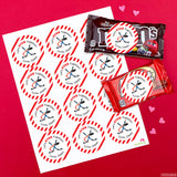 Hockey Valentine's Day Stickers