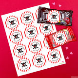 Pirate Valentine's Day Stickers