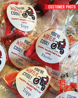 Dirt Bike Valentine's Day Stickers